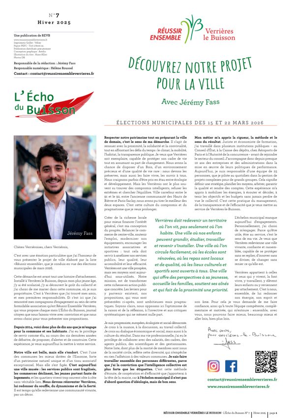 Couverture de l'Écho du Buisson n°7